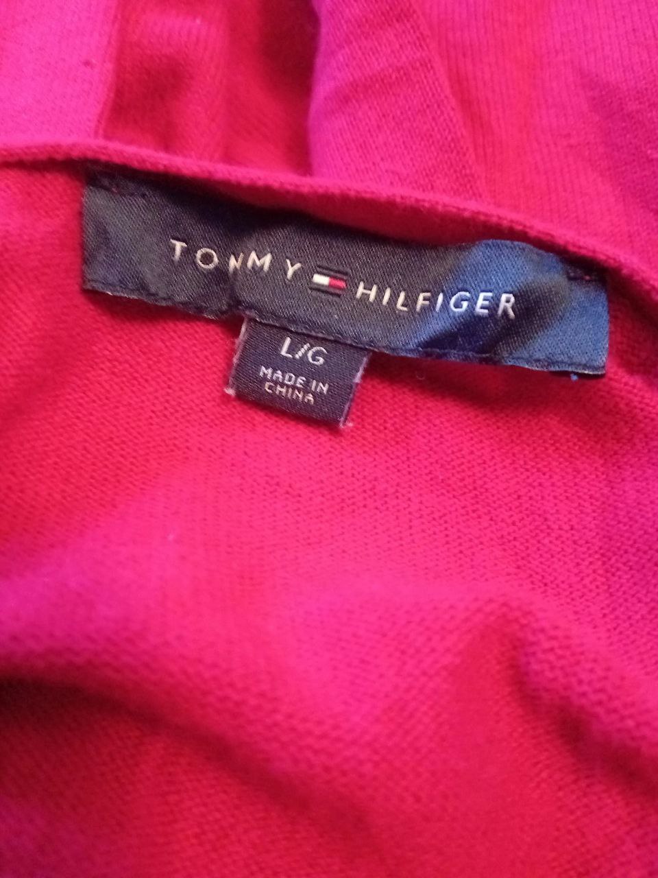 Maglia manica lunga rossa Tommy Hilfiger – Taglia L