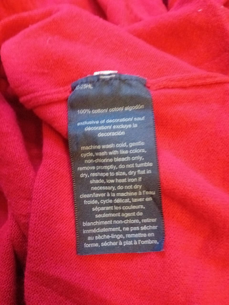 Maglia manica lunga rossa Tommy Hilfiger – Taglia L