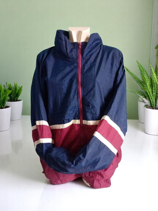 Giacca a vento color block vintage – Taglia L