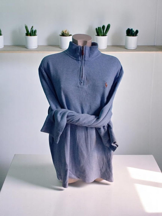 Felpa 1/4 zip Ralph Lauren Estate Rib – Taglia L