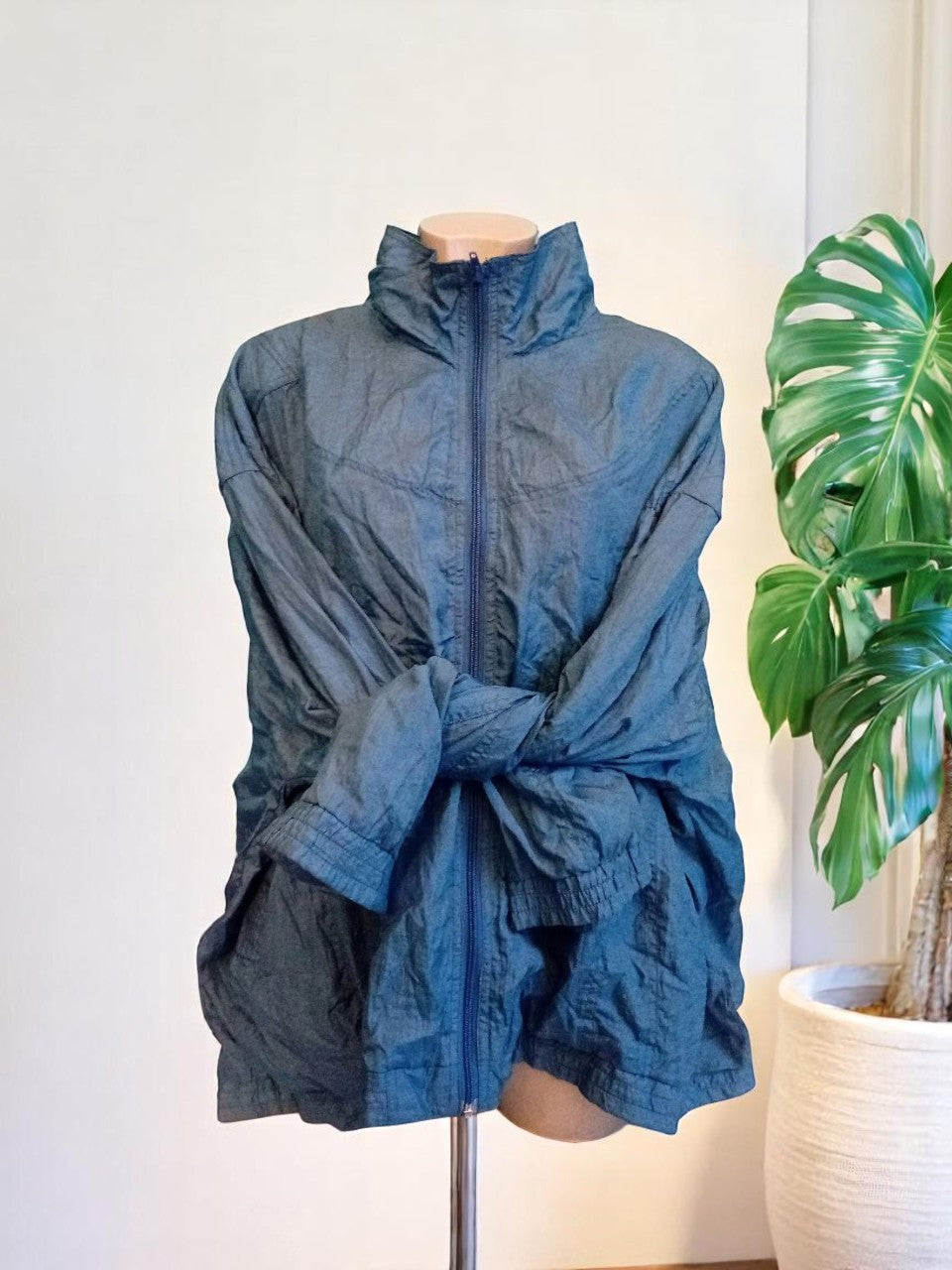 Giacca a vento azzurra vintage – Taglia XL